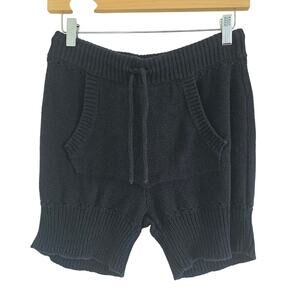 T by Alexander Wang Women's Knit Sweater Bermuda Shorts Pants Black Size L